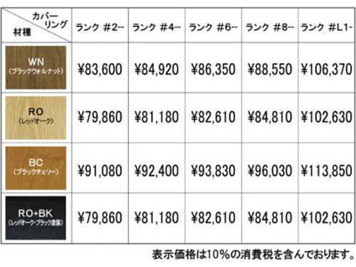 RADIUS HAチェア　価格表