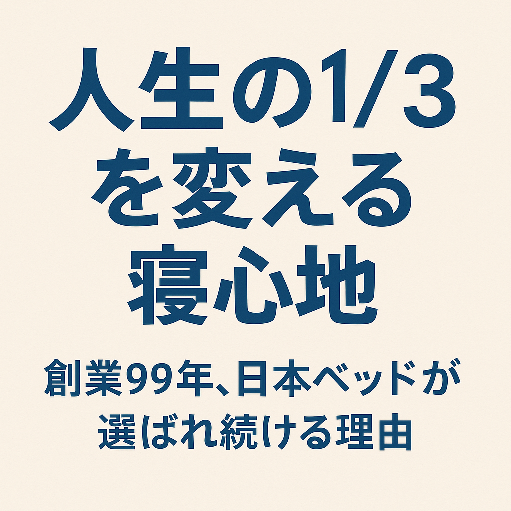 【人生の1/3を変える寝心地】創業99年、日本ベッドが選ばれ続ける理由